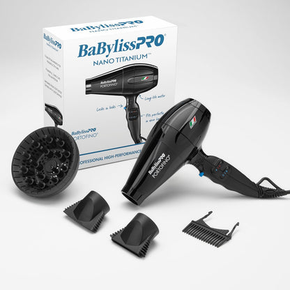 Nano Titanium Italian Portofino Hair Dryer - Professional 2000 Watt Blow Dryer